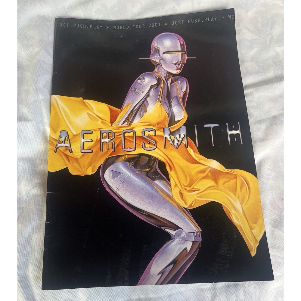 Aerosmith Just Push Play Original 2001 Tour Rock Roll Music Concert Program Book